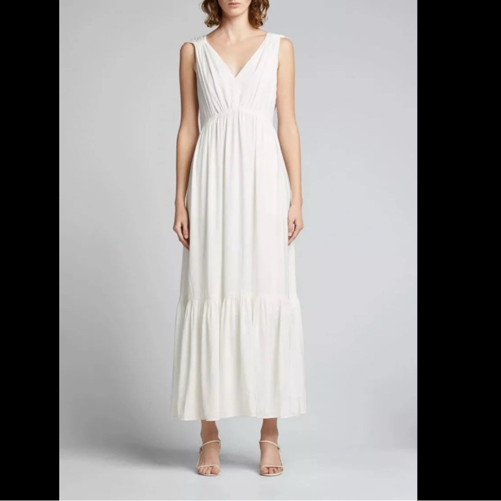 Kobi Halperin Women's Almita Hammered Satin Sleeveless Maxi Prairie Dress XS